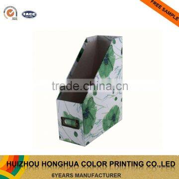Custom Design Rigid Paperboard handmade File Holder in Box Type Folder A4 Desktop Cardboard File Holder