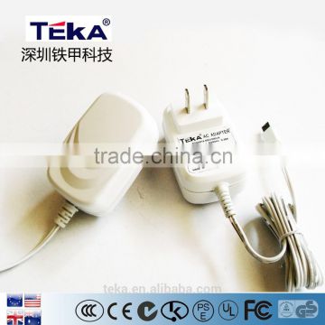 12V1A wall mounted adapter with UL certification