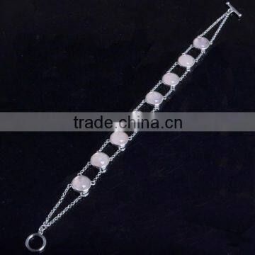 Natural Stone Rose Quartz Bracelet Magnetic Bracelet Jewelry photo-2