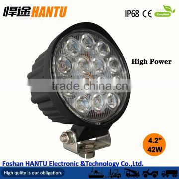 Round 42W led working light for tractor /combo beam work light /Waterproof IP68,SUV,JEEP,ATVS,TRACTOR,/Model: HT-G12