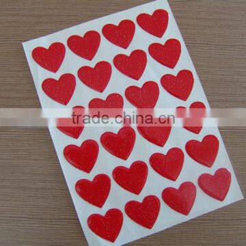 Heart shaped resin epoxy stickers