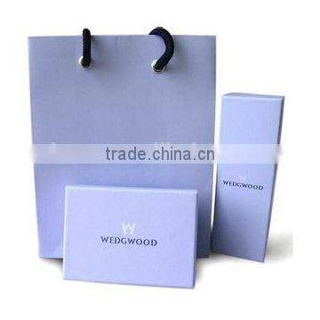 cute hot sale customized paper gift jewelry box with bag matched