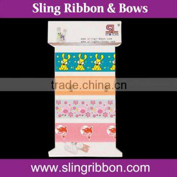 Animal Printed Grosgrain Ribbon On Card