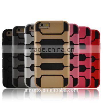 Bumper pc+tpu tank cases for iPhone 6/6s back cover cases, tank tumper cases