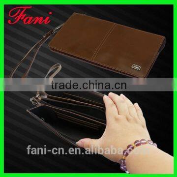 Durable fashion design genuine leather wallet for boys or for men personalized