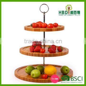 3 layers tiered round rotable tray