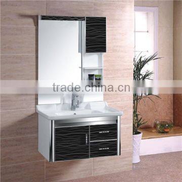 Easy clean modern curved bathroom vanity