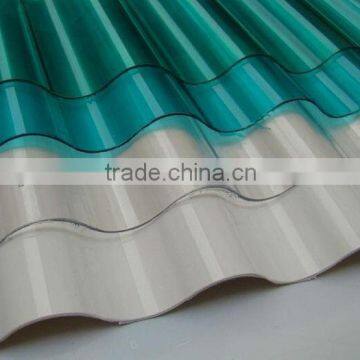 High quality 1.5mm polycarbonate wave panel/Plastic PC Corrugated Sheet for Roof Ceiling,colorful