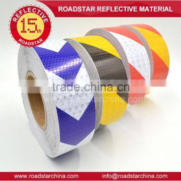 Prismatic conspicuity reflective tape for trucks