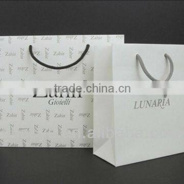 AEP 2013 New fashion milk white paper bag for customized Logo