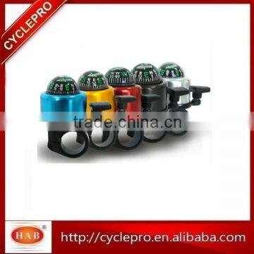 Aluminium alloy blue white red yellow novelty China bicycle bike bell with compass