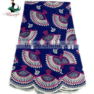 Haniye 2016 Latest High Quality Swiss Cotton Lace Fabric 100% Cotton Polish Lace With Stones/PLC010 photo-5