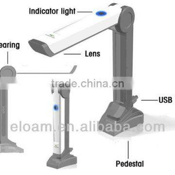 desktop document camera USB powered only bundled with document managing software a4 paper size 2.0 mega pixel 1600x1200--S200L