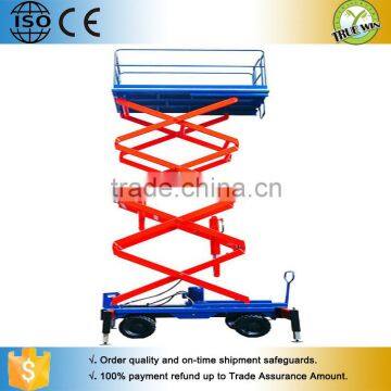 Motorcycle mobile scissor lift work platform