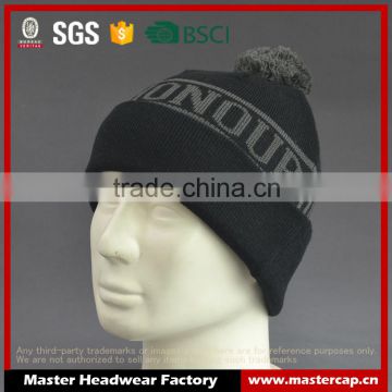 Black Acrylic Beanie Hats