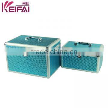 Multi Purpose Aquamarine Grid Pattern Lacquer Box Of Jewelry photo-2