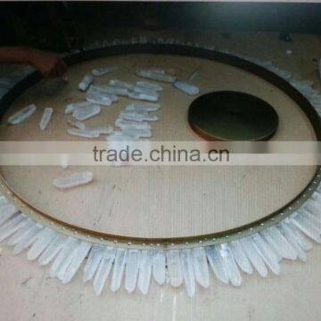 Wholesale natural transparent white quartz crystal point/wand for lamp decoration