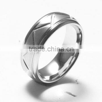 Alibaba China silver color wholesale tungsten carbide rings for men