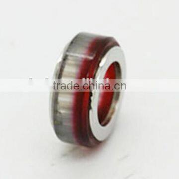 Silver and deep red shiny polish shiny jewelry beads ZH0005