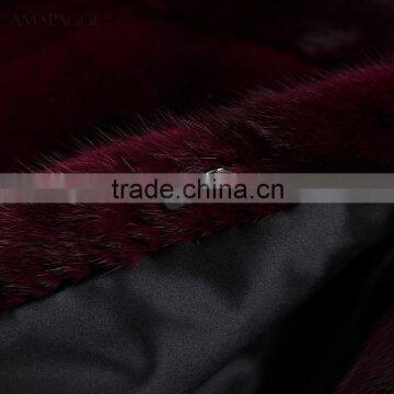 Wholesale Purple Denmark Mink Fur Coat With Factory Price photo-5