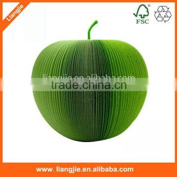3D notepads,memo pads in fruit apple,orange shape