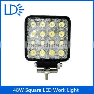 High Quality LED 48w Flood Light for Offroad truck led light Square Car Working Spotlight LED Work Light