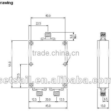 500-2700MHz,2-way,SMA-female RF Power Combiner/Splitter