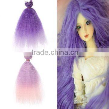 Purple Ombre 2 Colors Hair Weaving Bundles for DIY Doll Wig