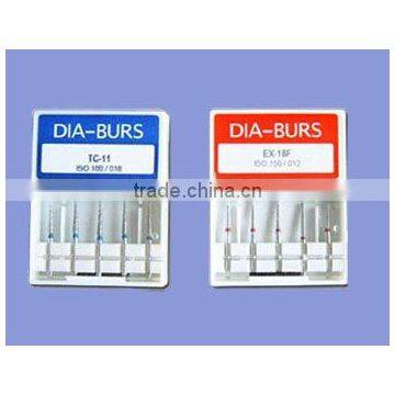 Diamond dental burrs dental files set