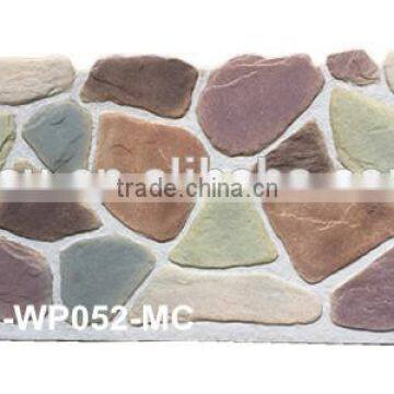 PU colorful foam stone panel, faux river stone, waterproof, fireproof,DIY install