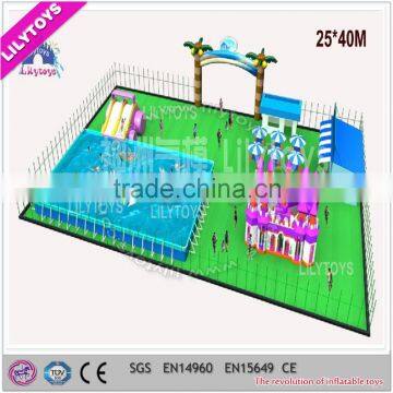 Custom Innovative design inflatable water park, inflatable fun water park game for adults