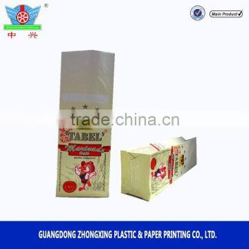 Biodegradable Block Bottom White Paper Table Salt Packaging Bags