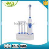 4 toothbrush head mini electrical toothbrush with 2-AA batteries
