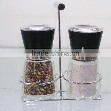 round glass pepper mill