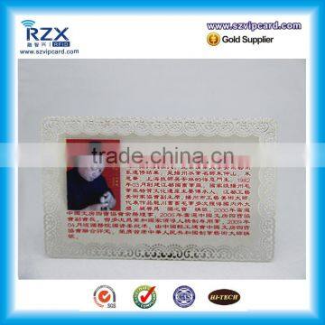 Cheap Price Carved Cut Card Silver Metal Business Card photo-2