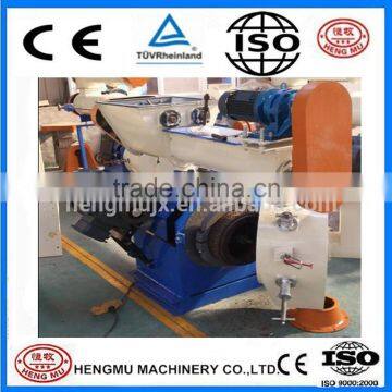 CE wood flour pellet mill producing pellet burning in fireplace