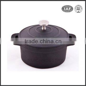 High quality kitchen casserole enamel cast iron wok pan