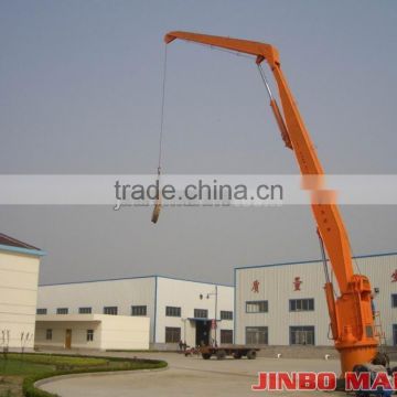 Hydraulic slewing crane & rescue boat liferaft landing device