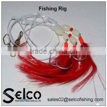 colorful feather fishing sabiki rigs