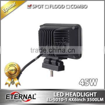45W 4x6" High Power Led Dual Sealed Headlight H4 for Dodge GMC Lincoln Maserati With Out Mounting Brackets photo-6