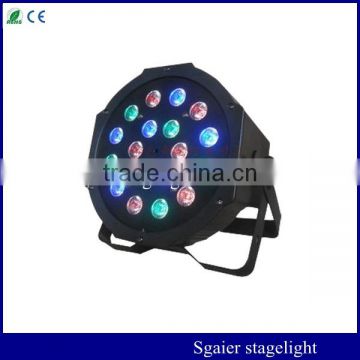 New product 18pcs 3w RGB plastic case led par light for stage ktv bar