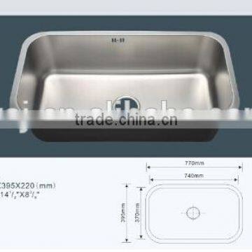 JZ-119 single bowl used commercial stainless steel kitchen sink