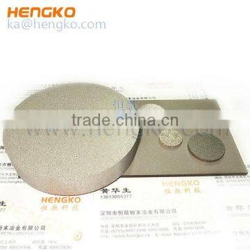 Microns Sintered Porous stainless steel disc