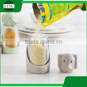 Kitchen Accessories Plastic Cartoon Elephant Seasoning Pot Condiment Container Spice Pots Box Tin Bottle Jar photo-4