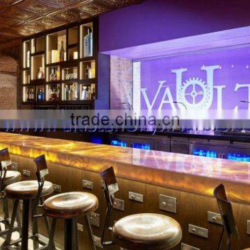 Professional Factory BACKLIT ONYX COUNTERTOPS FOR BAR RECEPTIONS photo-3