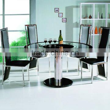 TH633 Modern design tempered glass top dining table