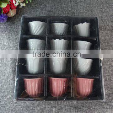 ceramic cawa cup set with color box packing hotsale