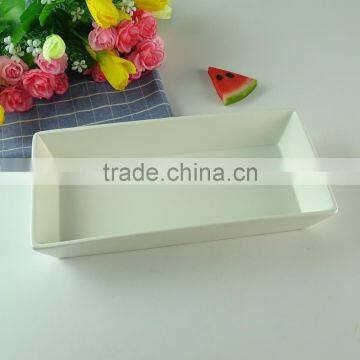 Stock Ceramic Cheap White Rectangle Bake Plates photo-2