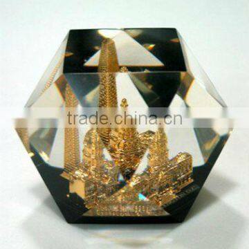 Clear Resin Casting Custom Lucite Paperweight