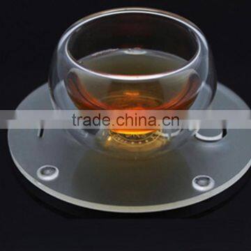 Customized acrylic coaster,cup coaster, desktop round tea cup coaster